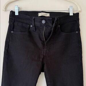 Madewell Dark Black Skinny Jeans